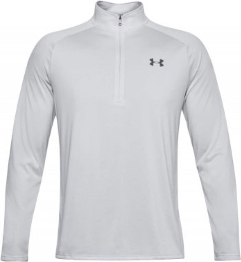 Under armour ua tech 2.0 1 2 zip-gry heren sporttrui - halo grijs - wit