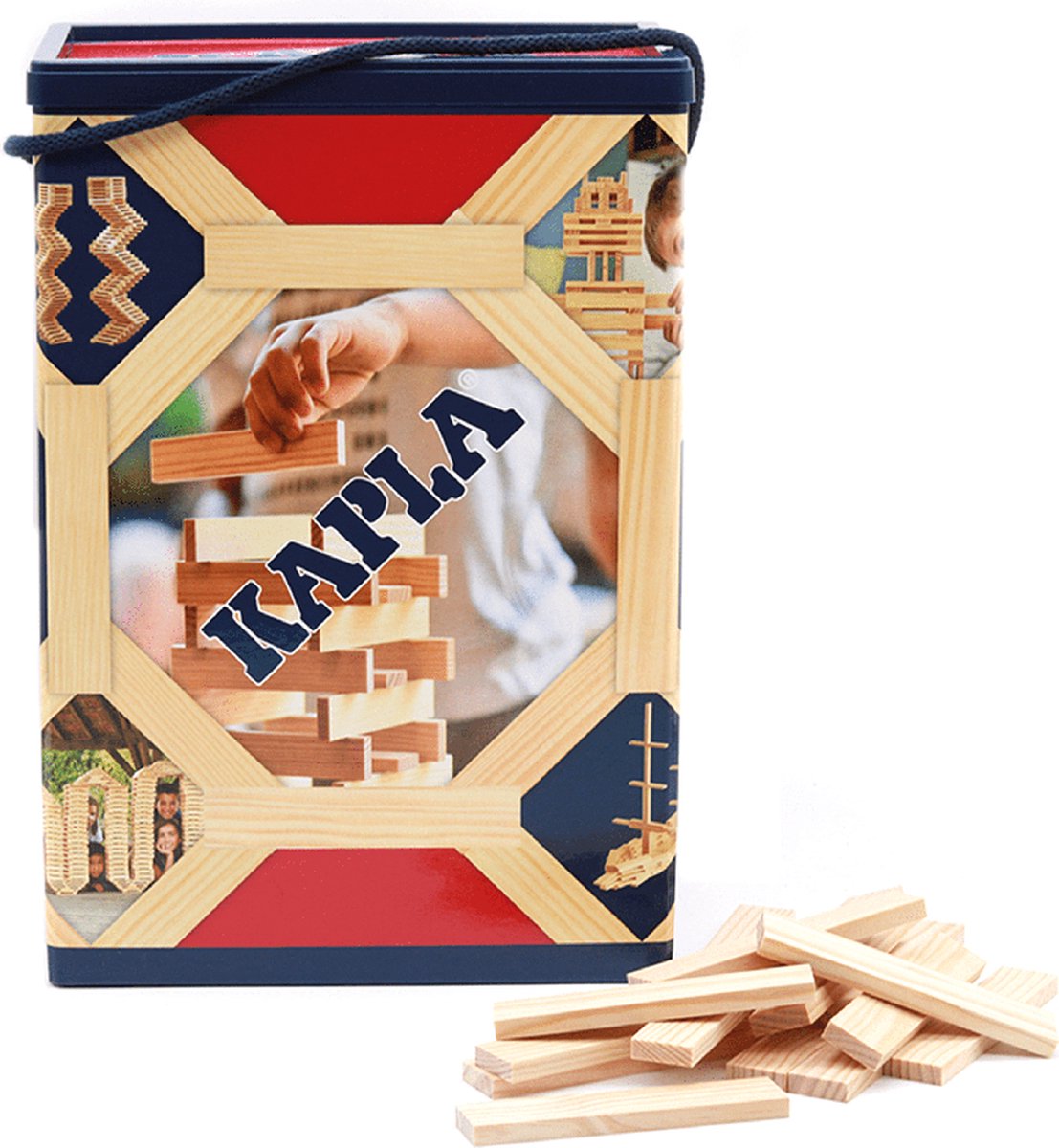 Kapla - blank - constructiespeelgoed - 200 plankjes