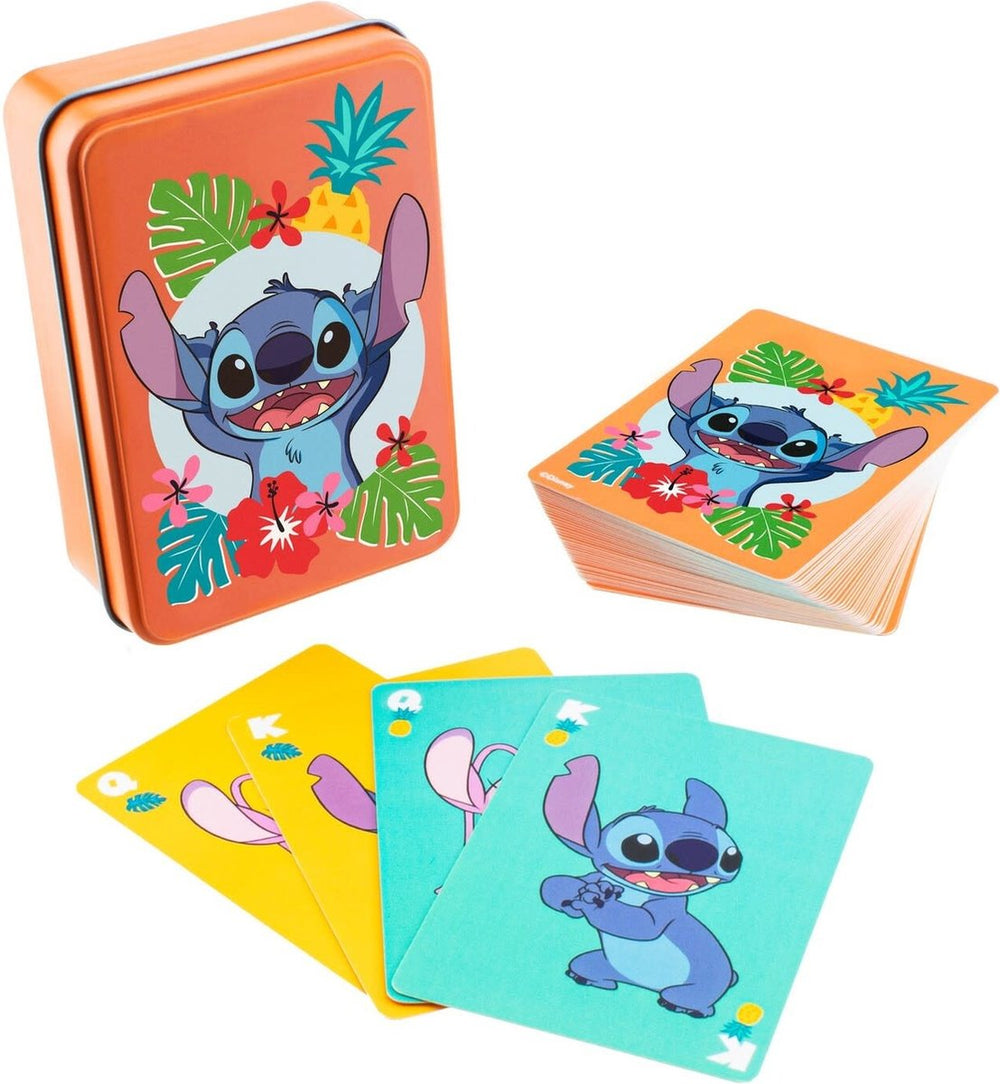 Paladone disney stitch kaartspel - met metalen doos - voor rummy, poker, blackjack