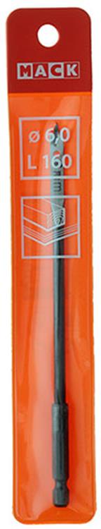 Mack 1018512 - platte houtboor din 7487 ø 6,0 x 160 mm | 5 stuks