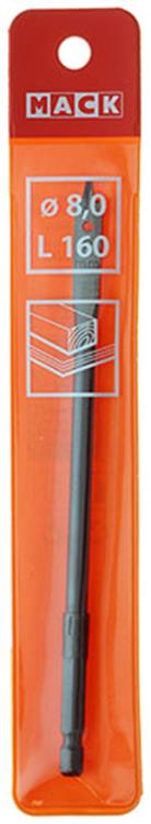 Mack 1018513 - platte houtboor din 7487 ø 8,0 x 160 mm | 5 stuks