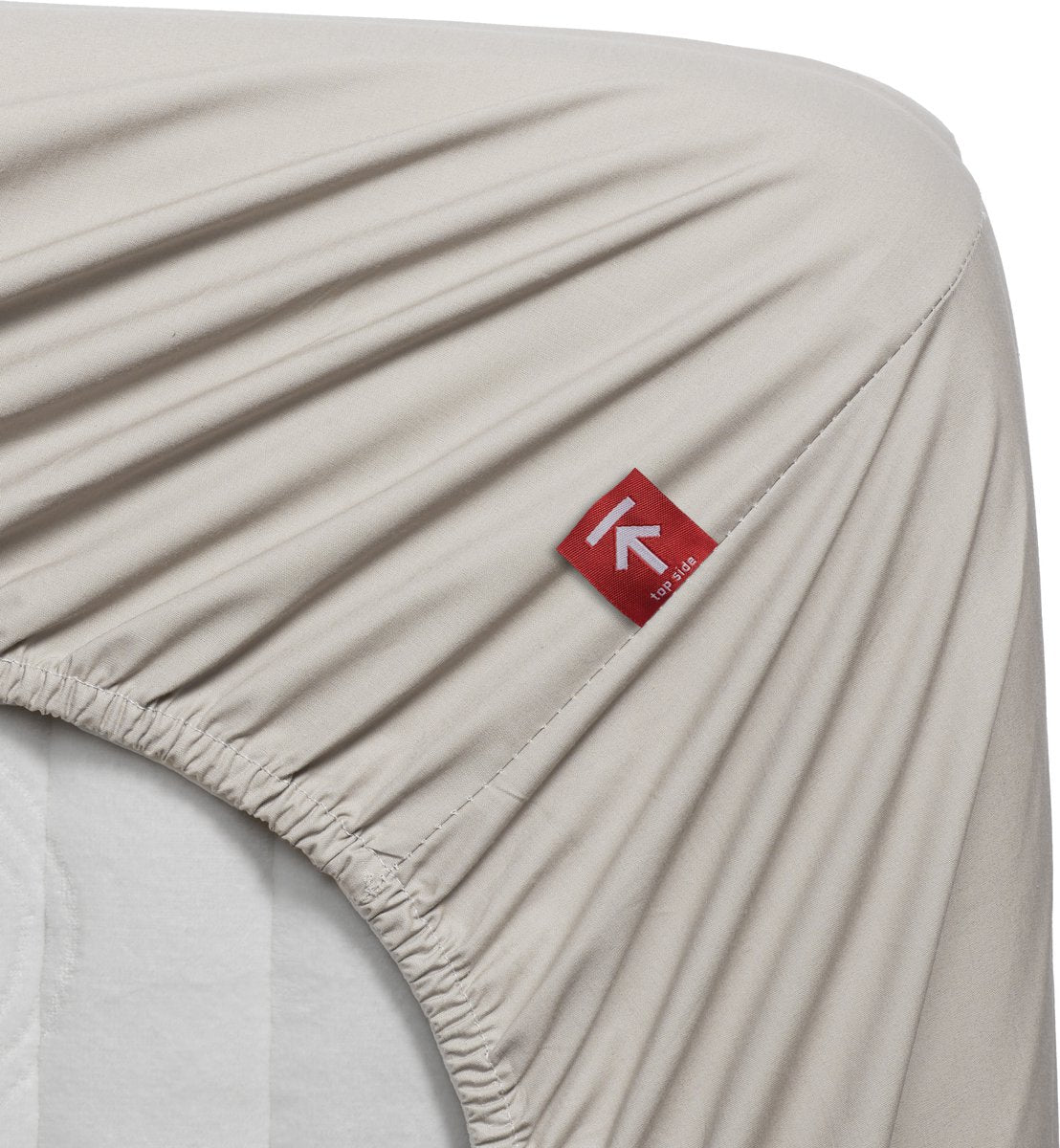 Beddinghouse - percale katoen - topper hoeslaken - 160x200 cm - naturel