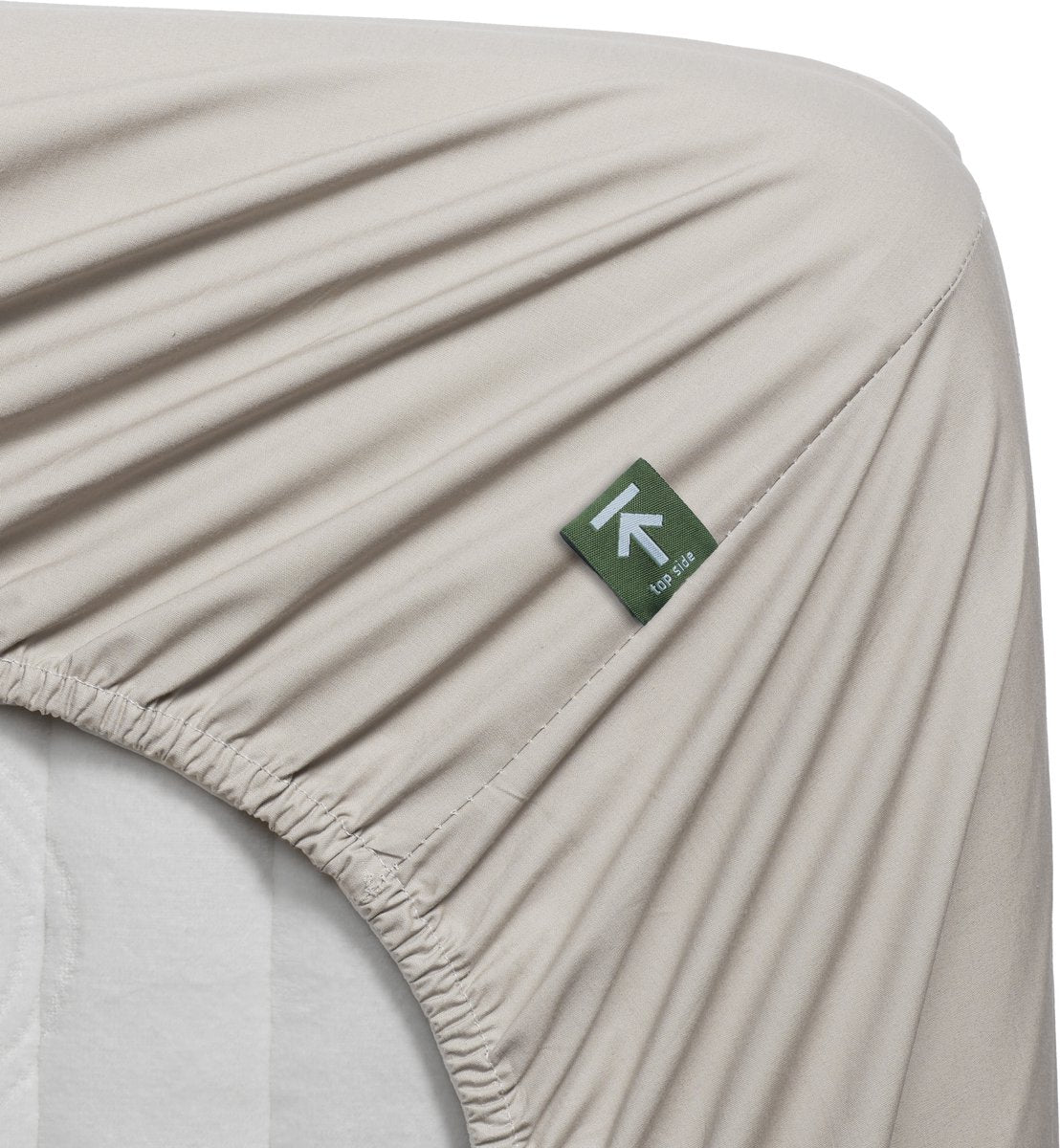 Beddinghouse - percale-katoen - split-topper - hoeslaken - 180x210 cm - naturel