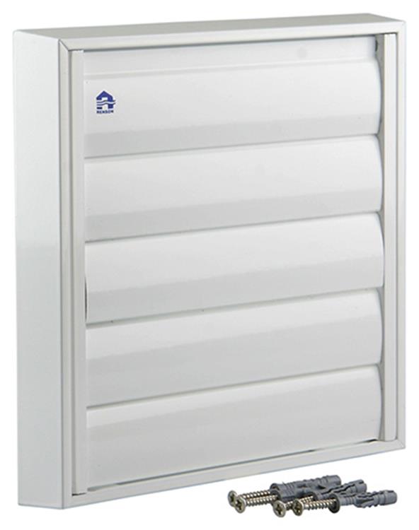 Renson 1006254 - dampkaprooster opbouw 433 alu ral 9010 210x210mm | 2 stuks