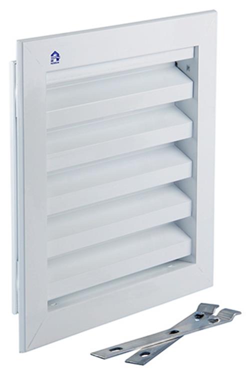 Renson 1006224 - muurrooster inbouw 411 alu ral 9010 200x200mm | 1 stuks