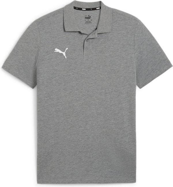 Puma teamgoal casuals polo heren sportshirt - medium gray heather- white xl