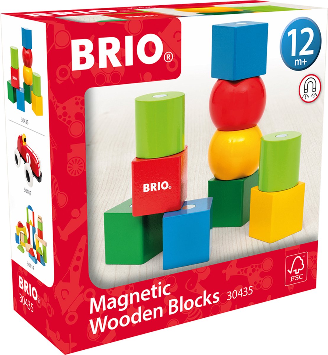 Ravensburger brio â€“ 30435 houten blokken met magneten | speelgoedbouwstenen voor kinderen vanaf 12 maanden
