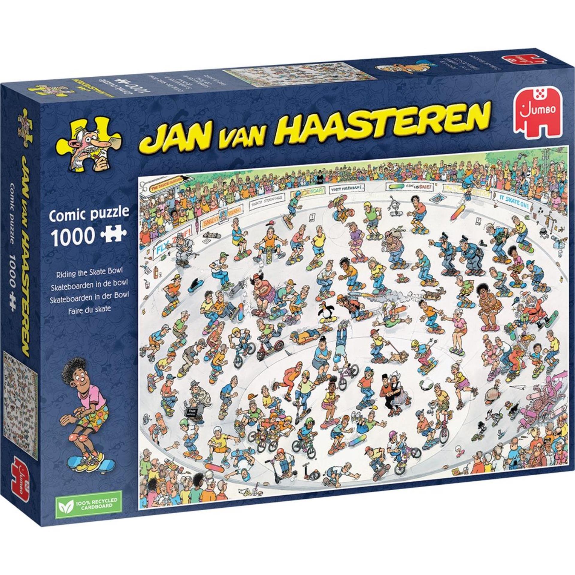 Jan van haasteren legpuzzel - skateboarden in de kom, 1000st.