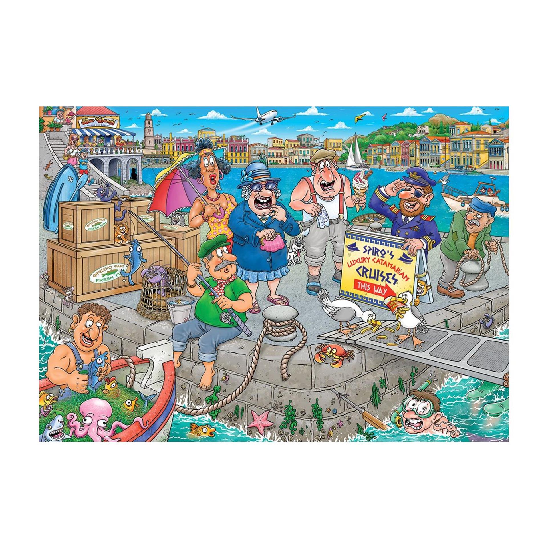 Jumbo wasgij original 47 legpuzzel - de boot in! - 1000st.