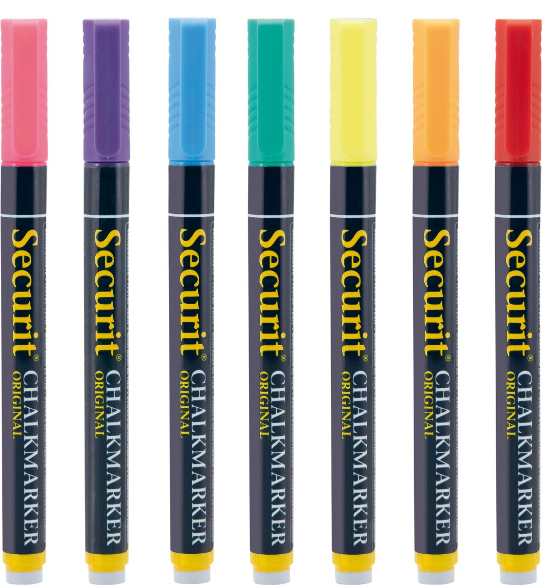 Securit ® original krijtstiftenset van zeven verschillende kleuren