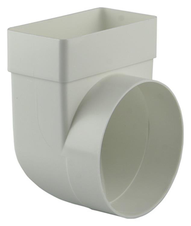 Renson 1006407 - pvc hoekverbinding rechth rond90° 7017 wit ø 100 | 3 stuks