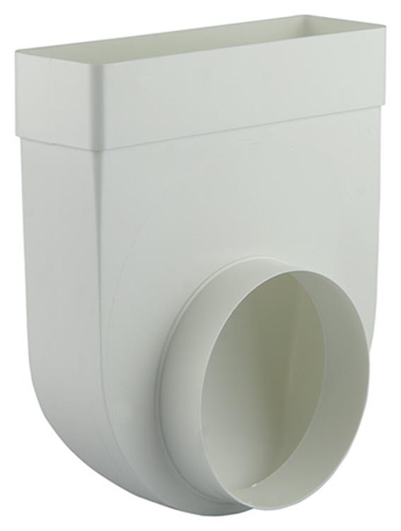 Renson 1006408 - pvc hoekverbinding rechth rond90° 7017 wit ø 125 | 3 stuks