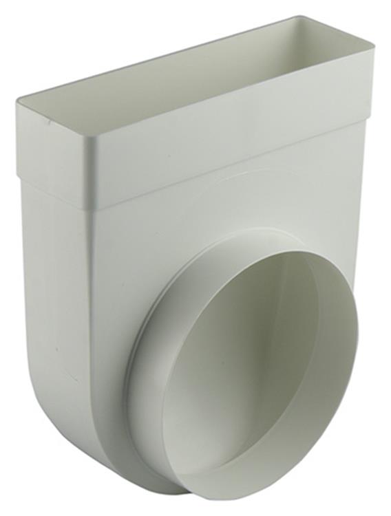 Renson 1006409 - pvc hoekverbinding rechth rond90° 7017 wit ø 150 | 3 stuks