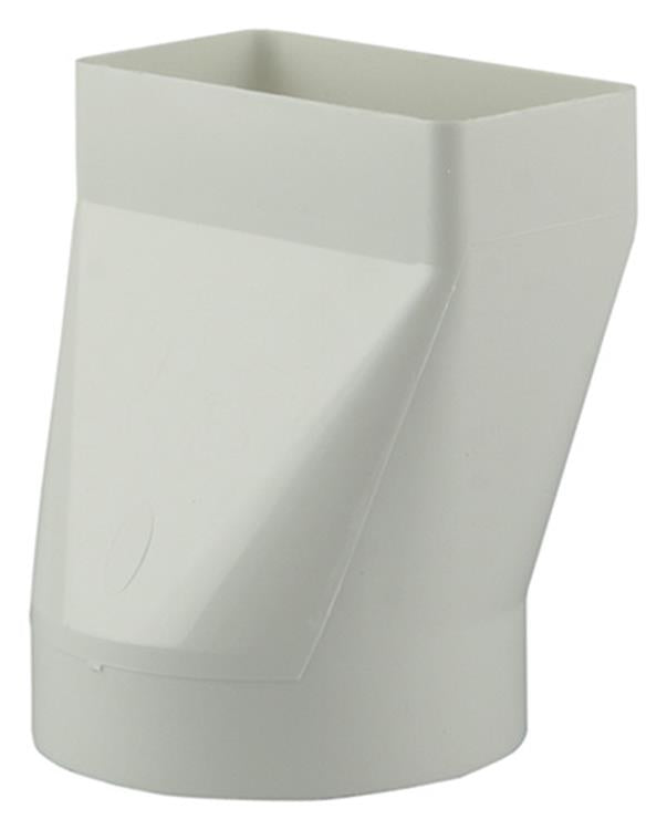 Renson 1006410 - pvc verbindingsstuk rond rechth. 7021 wit ø 100 | 2 stuks