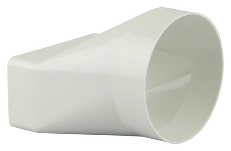 Renson 1006410 - pvc verbindingsstuk rond rechth. 7021 wit ø 100 | 2 stuks