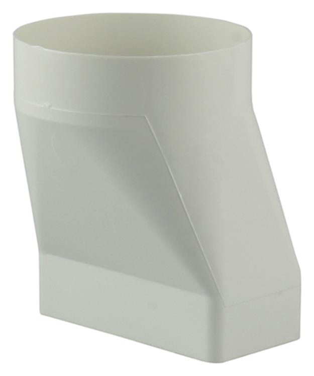 Renson 1006410 - pvc verbindingsstuk rond rechth. 7021 wit ø 100 | 2 stuks