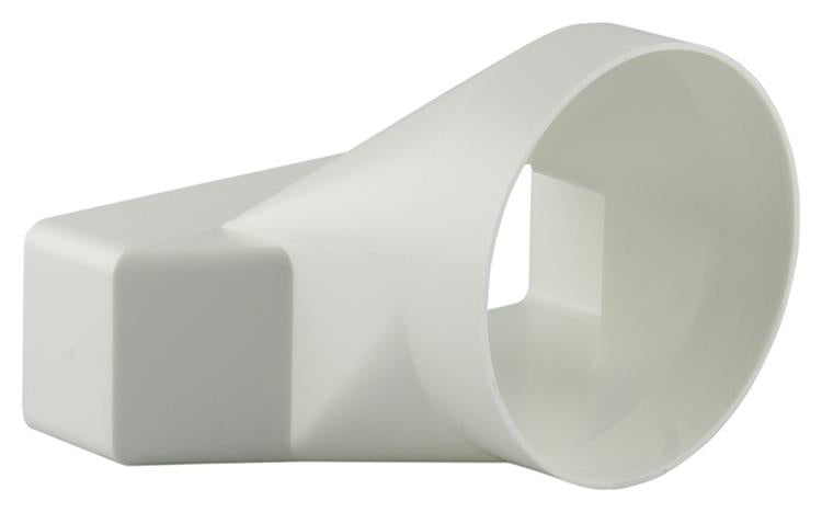 Renson 1006411 - pvc verbindingsstuk rond rechth. 7021 wit ø 125mm | 2 stuks