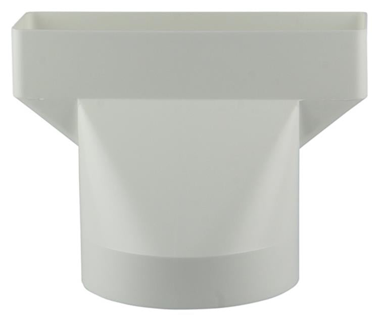 Renson 1006411 - pvc verbindingsstuk rond rechth. 7021 wit ø 125mm | 2 stuks