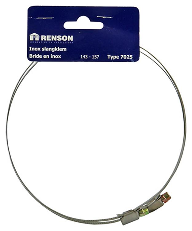 Renson 1006423 - set 2 st.inox slangklemmen 7025 dia 143-157 | 5 stuks
