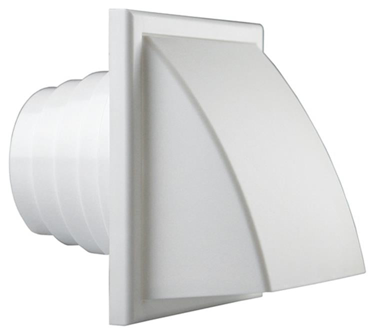 Renson 1006383 - dampkaprooster 1 klep 741 dia pvc ral 9010 ø100-130 | 2 stuks