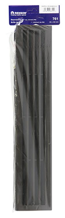 Renson 1006388 - deurrooster 761 pvc ral 8019 450x90mm | 2 stuks