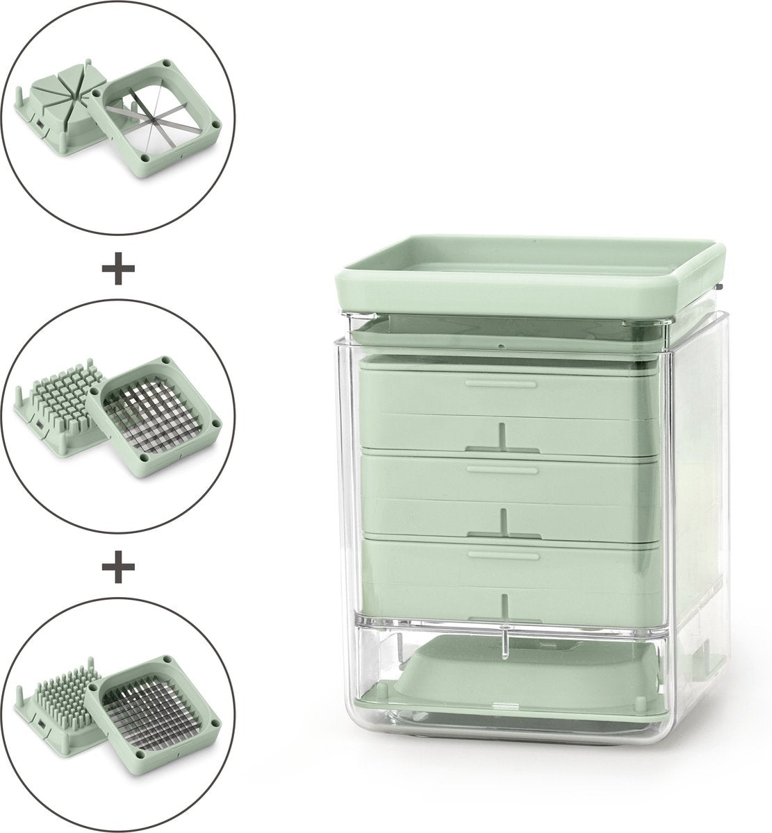 Brabantia smakelijk+ groentesnijder jadegroen