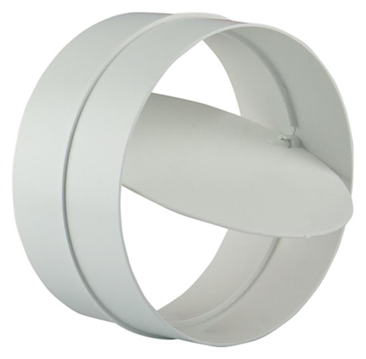 Renson 1006398 - pvc verbindingsstuk + terugslagklep 7007 wit ø 100 | 2 stuks