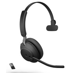 Jabra evolve2 65, ms mono on-ear headset (zwart, microsoft teams, bluetooth)