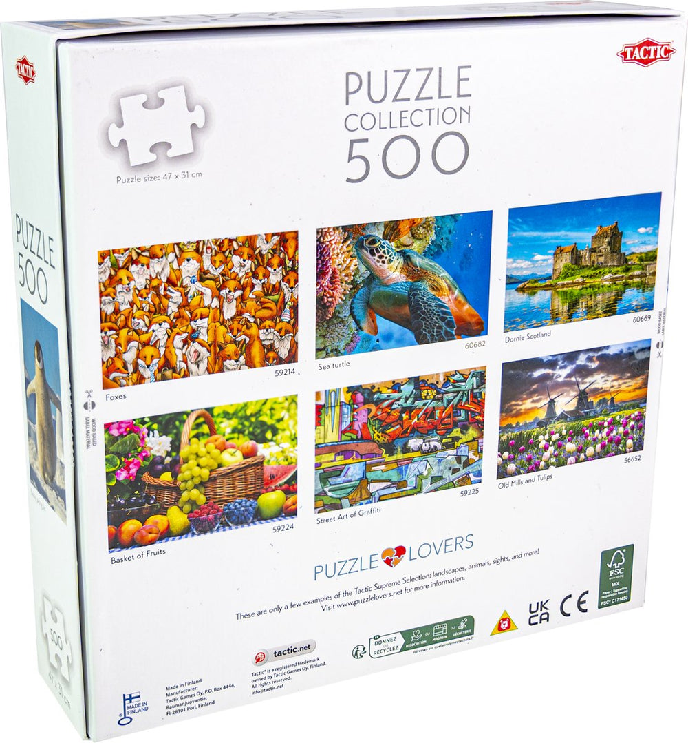 Tactic baby penguin – puzzel – 500 stukjes – schattige baby pinguïn in ijslandschap – pooldieren en antarctische natuur – hoogwaardige scandinavische kwaliteit