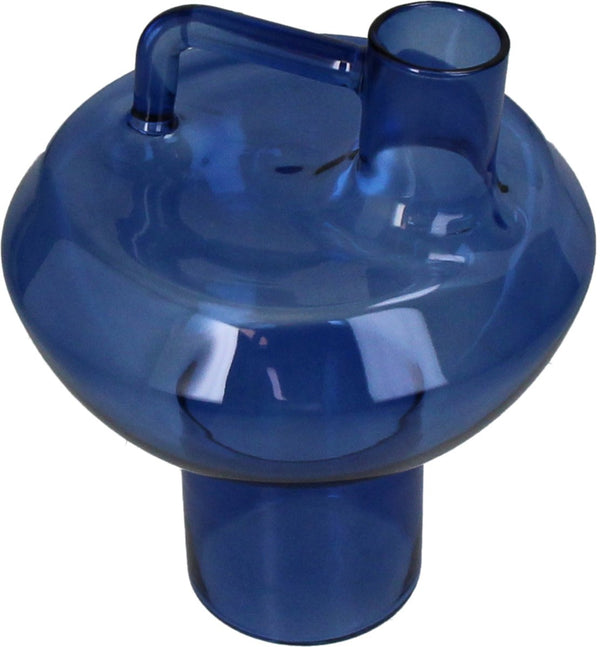 Hd collection vaas glas blauw 13,5x13,5x17cm