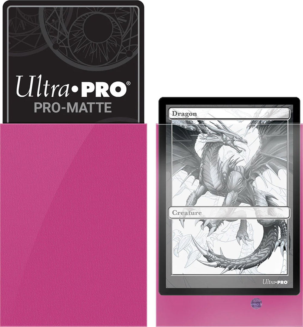 Ultrapro sleeves pro-matte bright pink d12