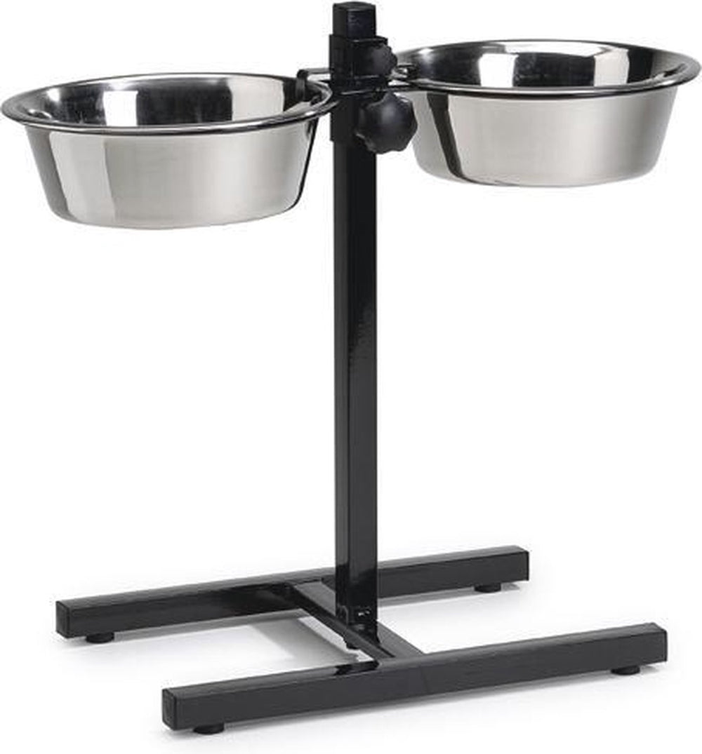 Beeztees standaard - dinerset hond - zwart - 25 cm