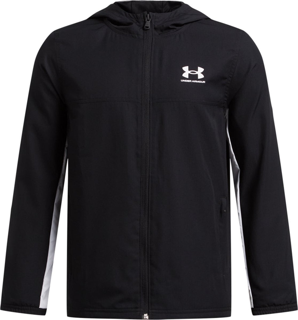 Under armour ua b rival wvn jacket jongens sportvest - zwart