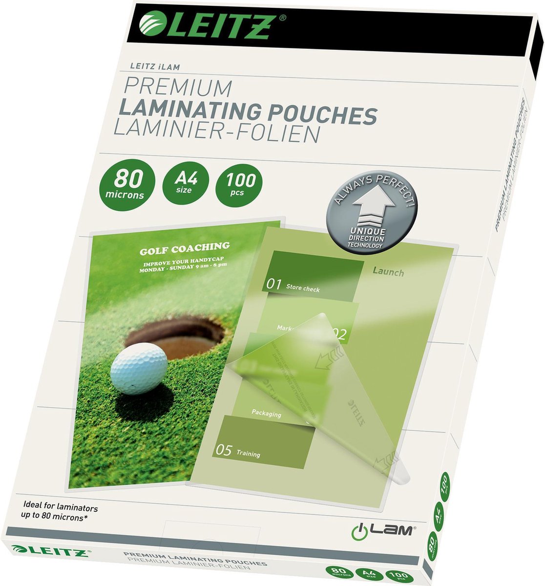 Leitz ilam udt - lamineerhoezen - a4 - 80 micron - 100 stuks