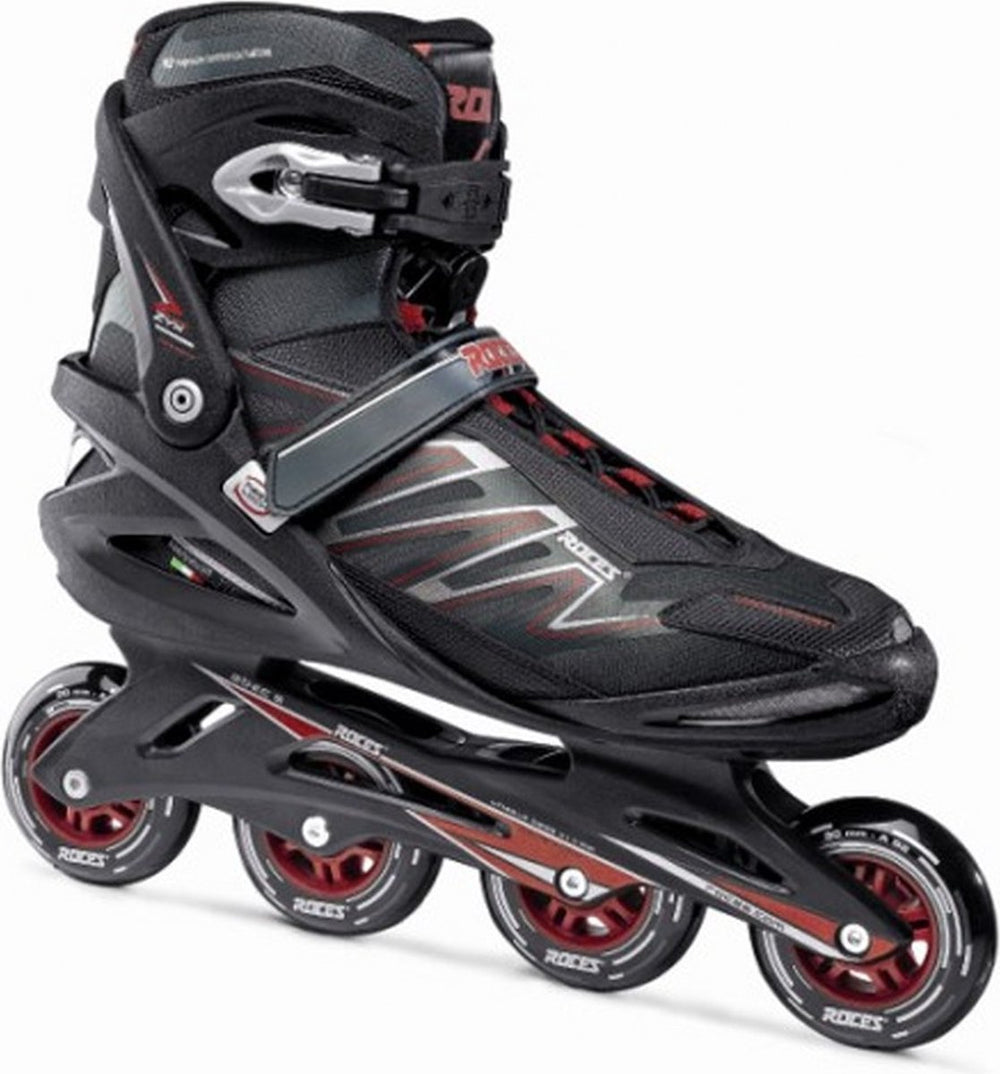 Roces big zyx 90 heren skeelers – 4x90mm wielen – fitness speed inline skates – zwart rood – maat 50