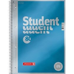 Collegeblok met spiraal brunnen student premium blauw stuk