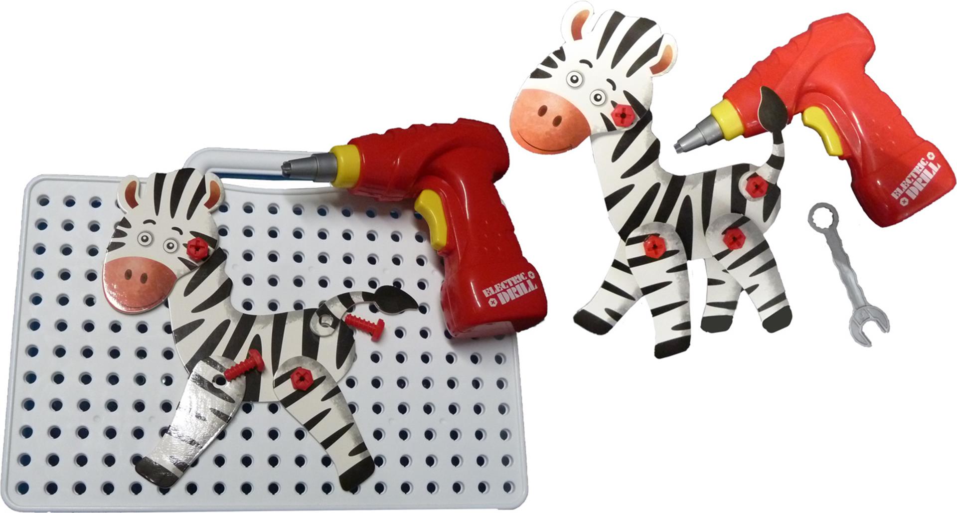 Schmidt 3d schroefpuzzel met 8 wilde dieren