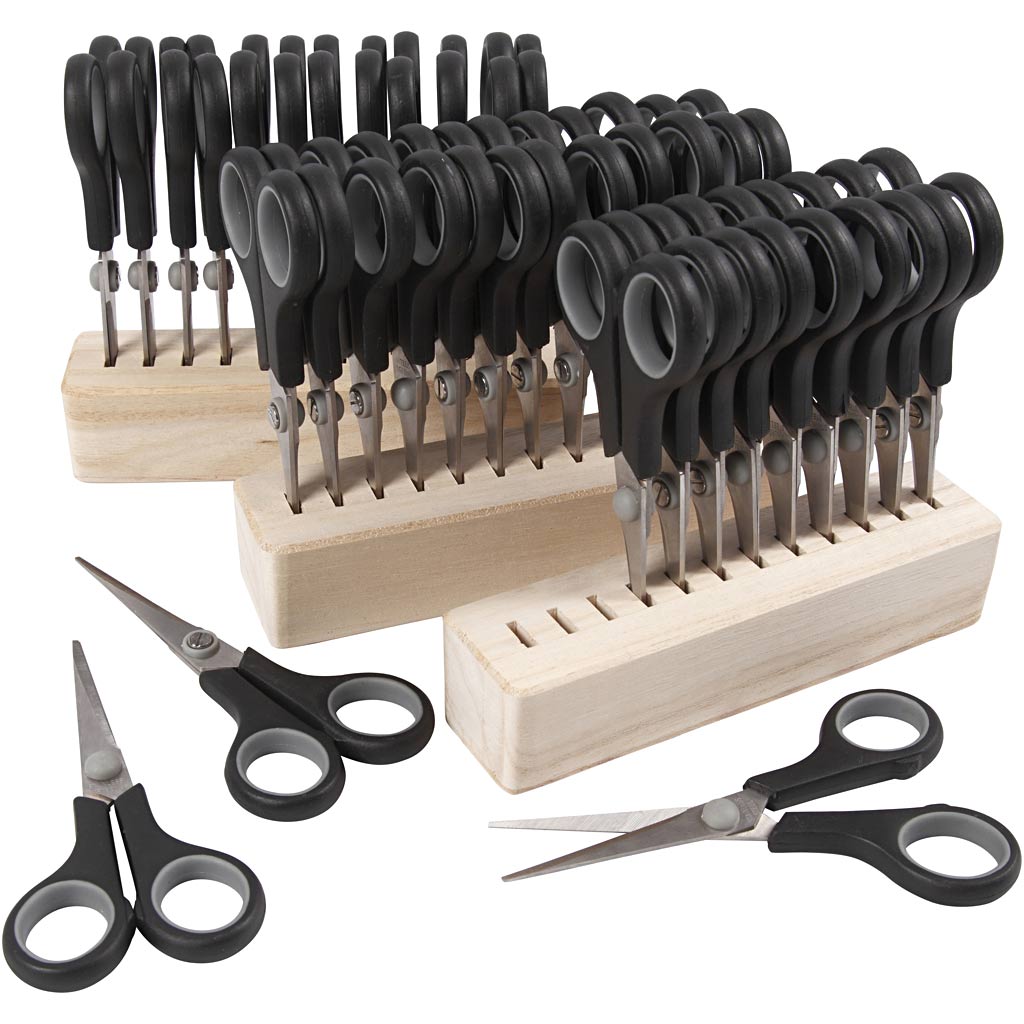 Kinderschaar, l: 14 cm, rechts- linkshandig, zwart, 1 set