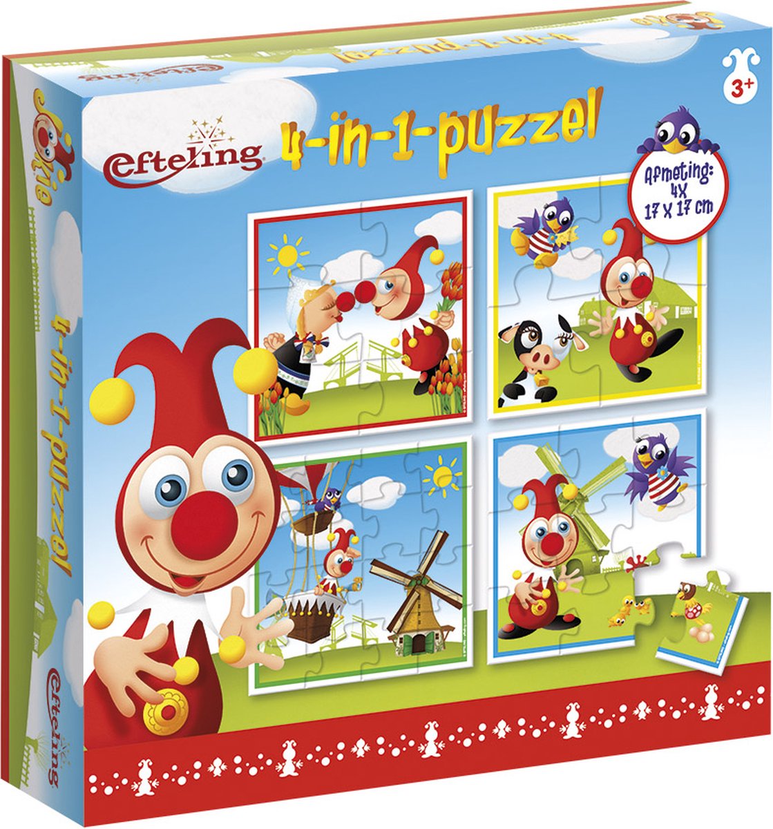 Bambolino speelgoed 4in1 puzzel jokie, 16st.