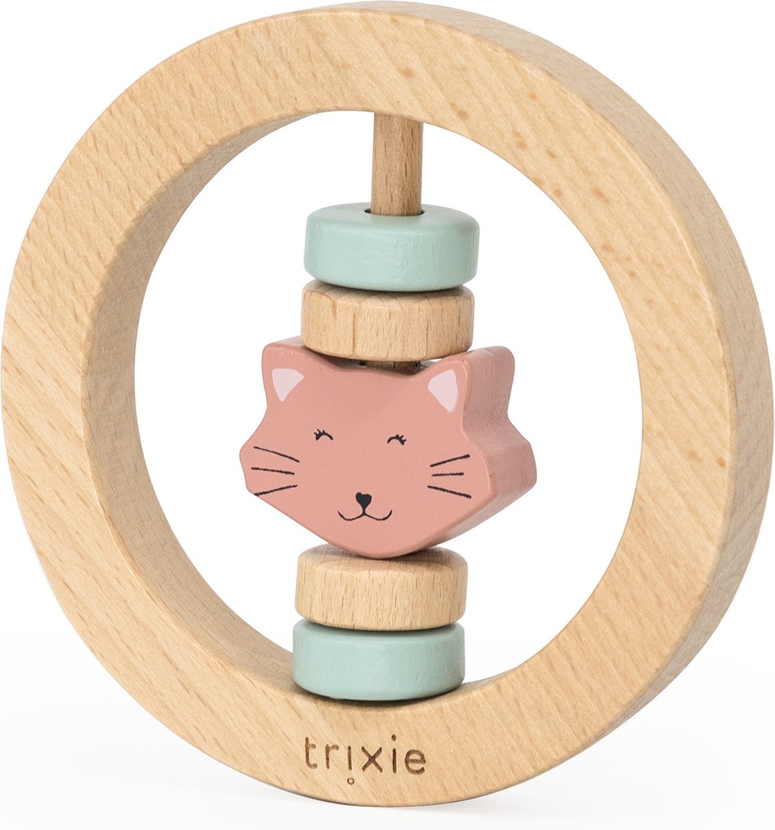 Trixie houten rammelaar - mevr. kat