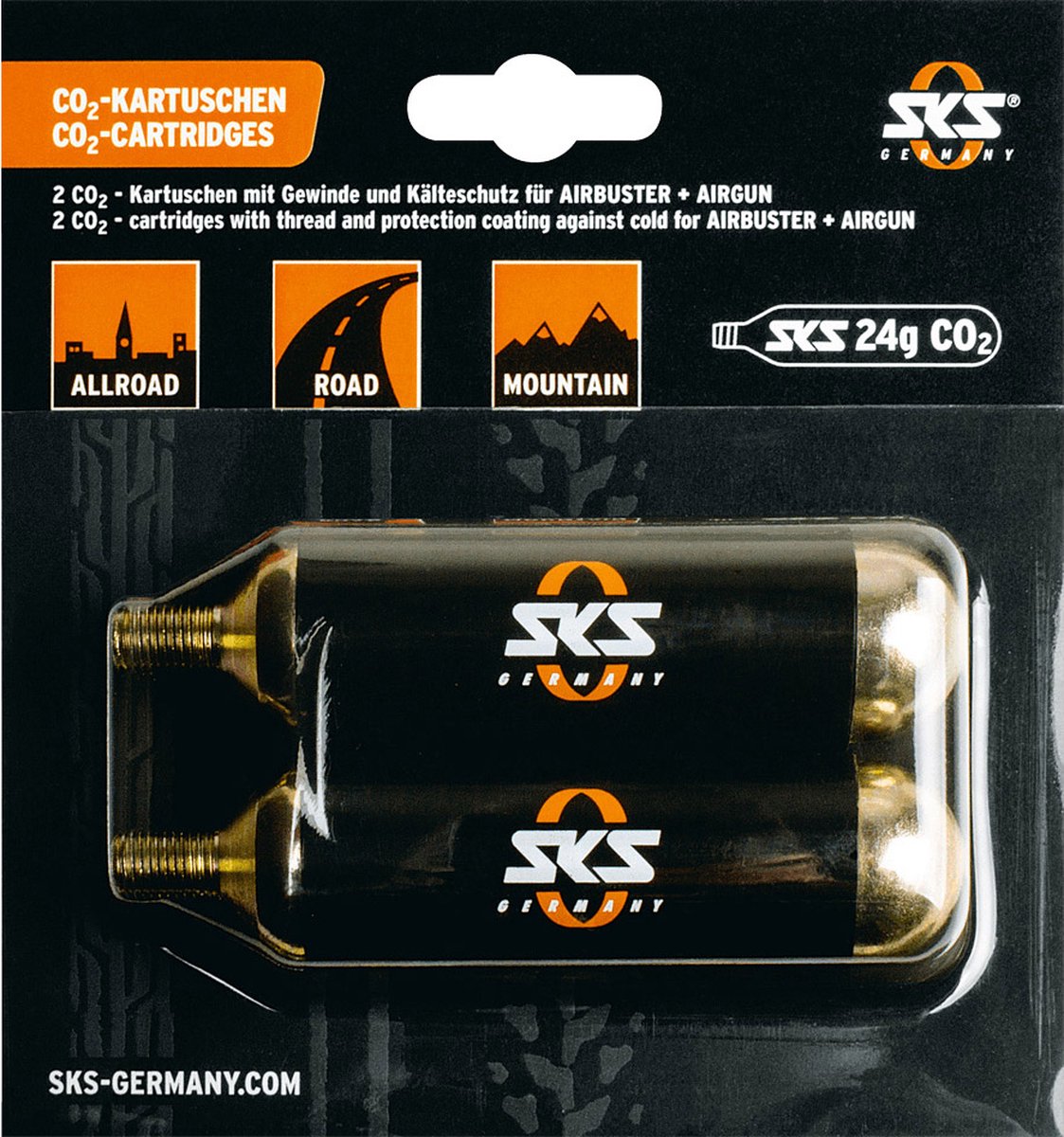 Sks co2 patroon airgun 24 gram 2 stuks
