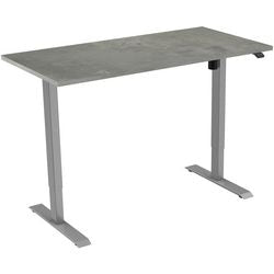 Zit-sta-bureau euroseats 1-motor grijs beton metaal