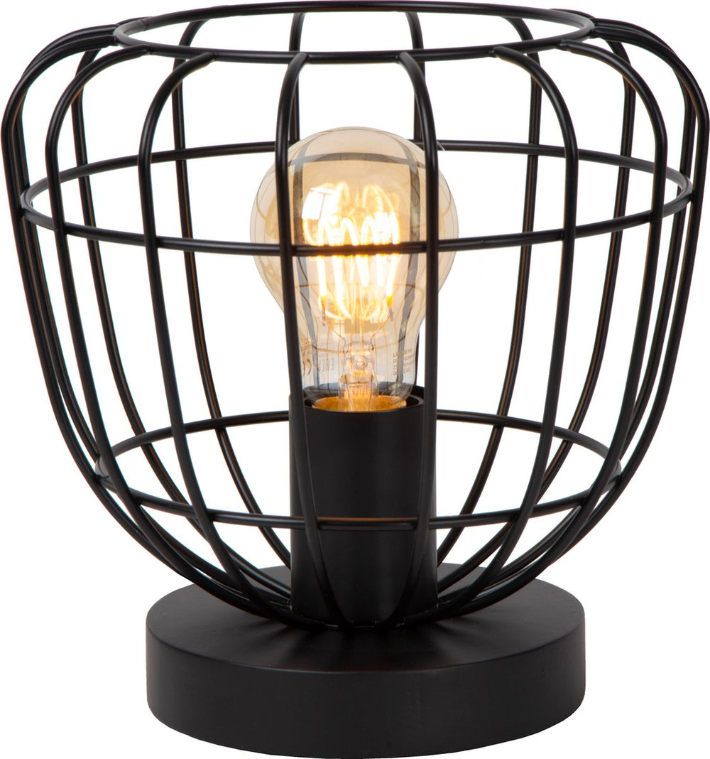 Lucide filox - tafellamp - ø 20 cm - 1xe27 - zwart