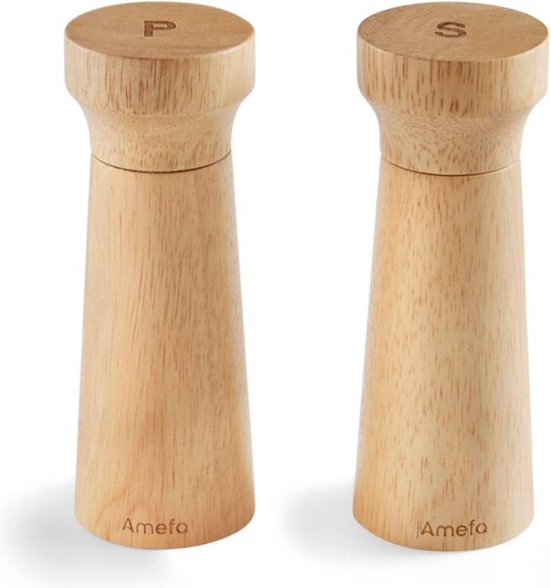 Amefa - modern - zout en pepermolenset - 15 cm - hout - 2 delig