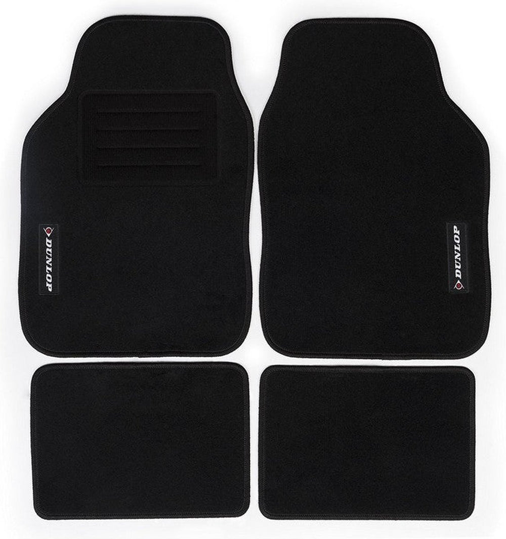Dunlop universele automatten set - 4-delig - voor verschillende auto merken - voor en achter - zwart