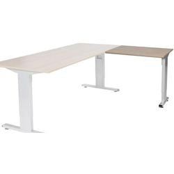 Aanbouwtafel schaffenburg lin-pla086-roba-m25 80x60x65-85cm robson eik, zilver