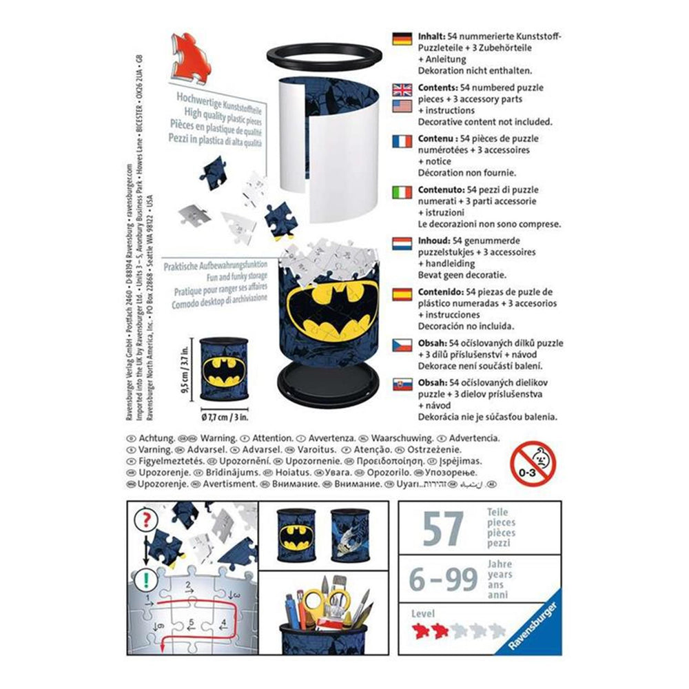 Ravensburger pennenbak batman - 3d puzzel - 54 stukjes