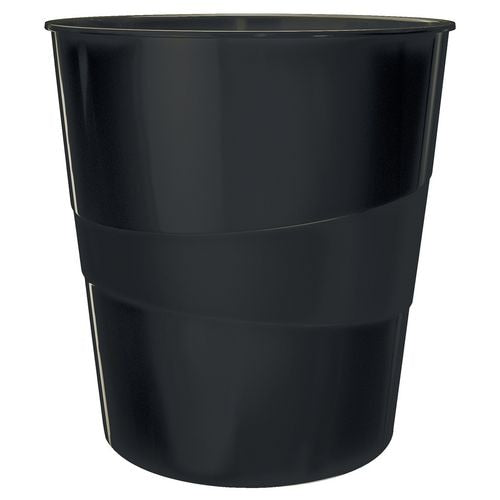 Leitz recycle prullenmand 15 liter co2 neutraal 98% gerecycled plastic zwart 29
