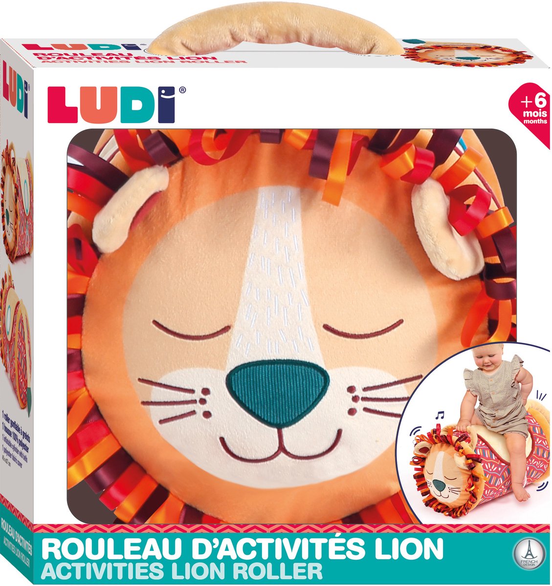 Ludi - babyroller - activiteitenrol - motorisch speelgoed - leeuw