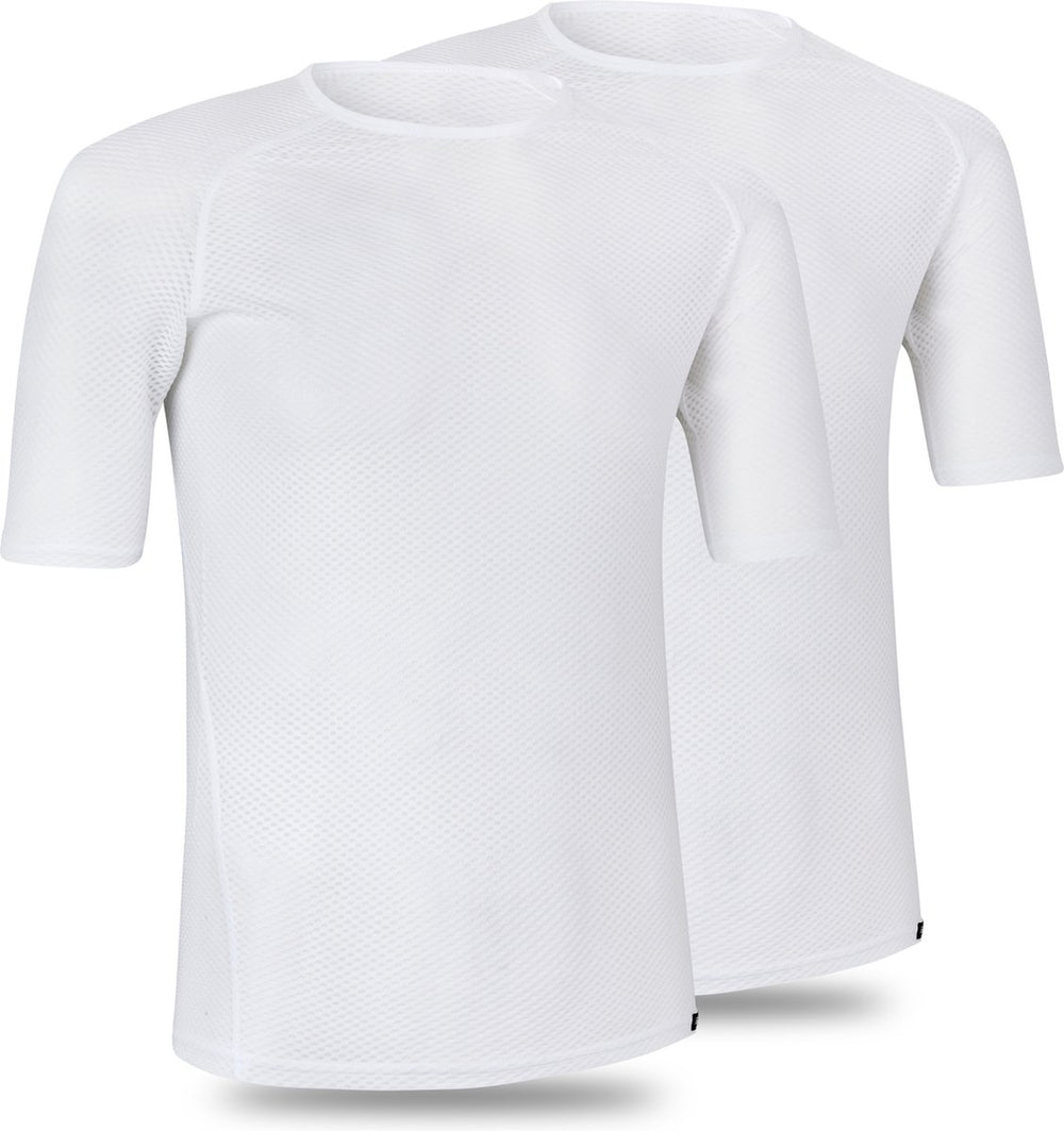 Gripgrab - ultralight mesh 2pack korte mouw base layer zomer fiets ondershirt polygiene zweethemd - wit - heren - maat m